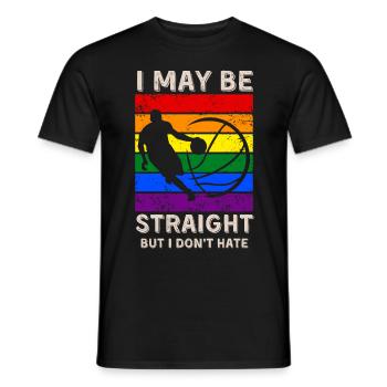 Basketball LGBT Rights - Men's T-Shirt - black - Front - AI Model Male 178 light (178cm)