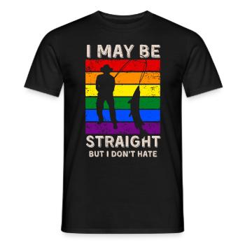 Pêche : les droits LGBT - T-shirt homme - noir - Devant - AI Model Male 178 light (178cm)