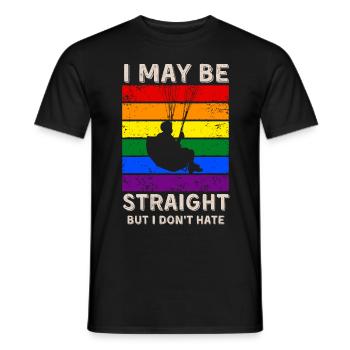 Paragliding LGBT Rights - Men's T-Shirt - black - Front - AI Model Male 178 light (178cm)