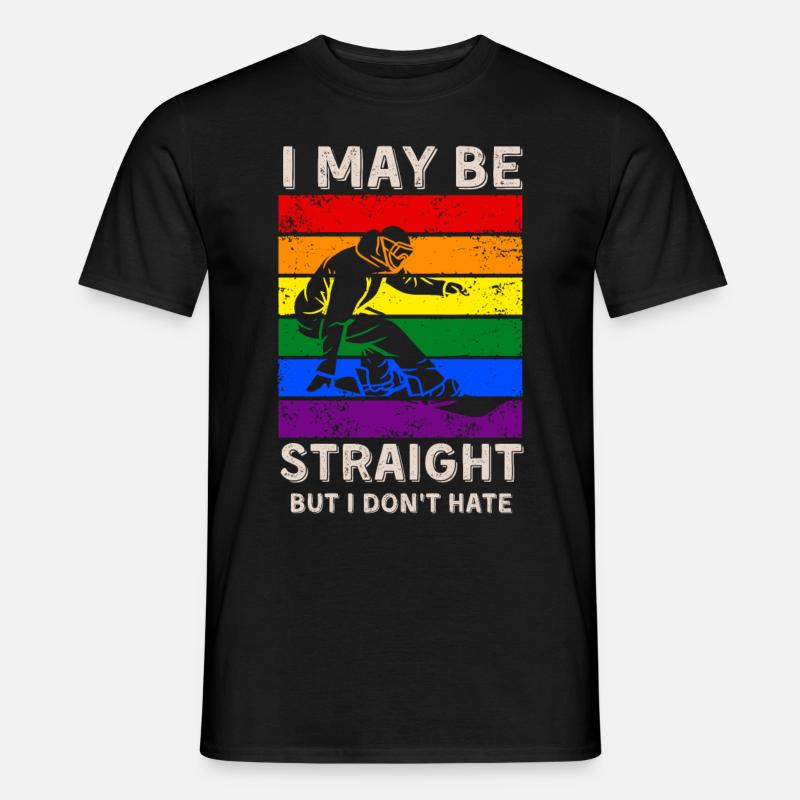 Snowboarden LGBT-Rechte - Männer T-Shirt - Schwarz
