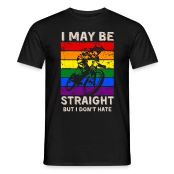 Biking LGBT Rights - Men's T-Shirt - black - Front - AI Model Male 178 light (178cm)