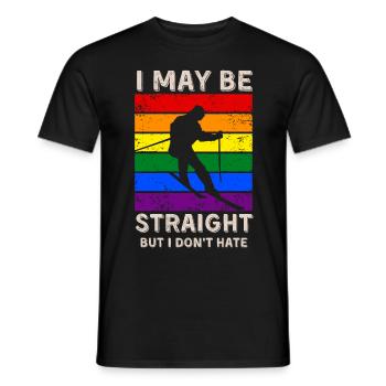 Ski Droits LGBT - T-shirt homme - noir - Devant - AI Model Male 178 light (178cm)