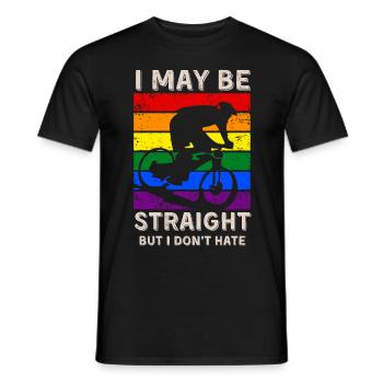 Biking LGBT Rights - Men's T-Shirt - black - Front - AI Model Male 178 light (178cm)