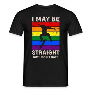 Skateboard Droits LGBT - T-shirt homme - noir - Devant - AI Model Male 178 light (178cm)