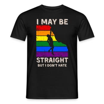 Escalader les droits LGBT - T-shirt homme - noir - Devant - AI Model Male 178 light (178cm)