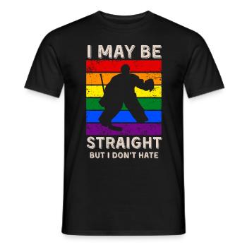 Eishockey LGBT-Rechte - Männer T-Shirt - Schwarz - Vorne - AI Model Male 178 light (178cm)