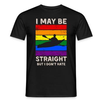 Canoeing LGBT Rights - Men's T-Shirt - black - Front - AI Model Male 178 light (178cm)