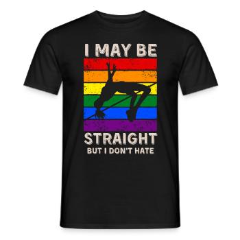 Hochspringende LGBT-Rechte - Männer T-Shirt - Schwarz - Vorne - AI Model Male 178 light (178cm)