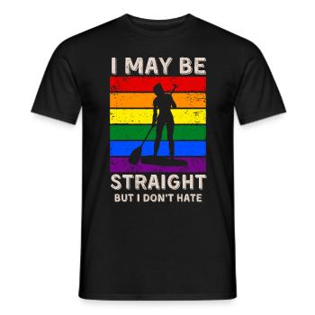 Paddleboard LGBT Rechte - Männer T-Shirt - Schwarz - Vorne - AI Model Male 178 light (178cm)