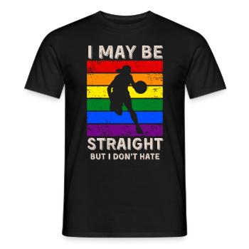 Basketball LGBT Rights - Men's T-Shirt - black - Front - AI Model Male 178 light (178cm)