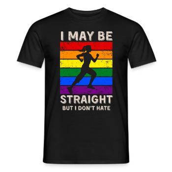 Running LGBT Rights - Men's T-Shirt - black - Front - AI Model Male 178 light (178cm)