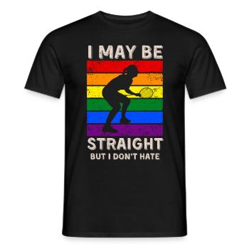 Droits LGBT au badminton - T-shirt homme - noir - Devant - AI Model Male 178 light (178cm)