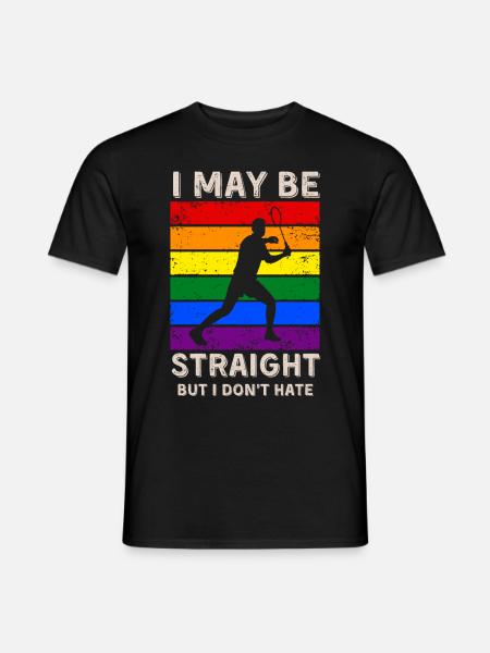 Badminton LGBT Rights - Men's T-Shirt - black