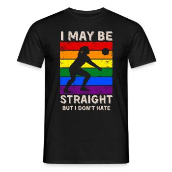 Volleyball LGBT Rights - Men's T-Shirt - black - Front - AI Model Male 178 light (178cm)