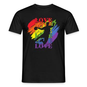 Handball LGBT Pride - Männer T-Shirt - Schwarz - Vorne - AI Model Male 178 light (178cm)