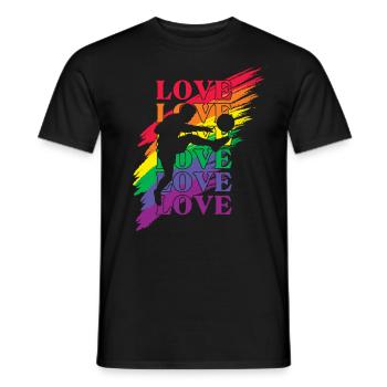 Fußball LGBT Pride - Männer T-Shirt - Schwarz - Vorne - AI Model Male 178 light (178cm)