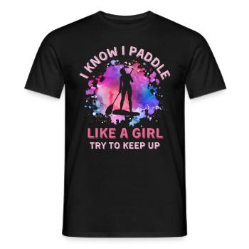 Frauen Paddleboard Mädchen - Männer T-Shirt - Schwarz - Vorne - AI Model Male 178 light (178cm)