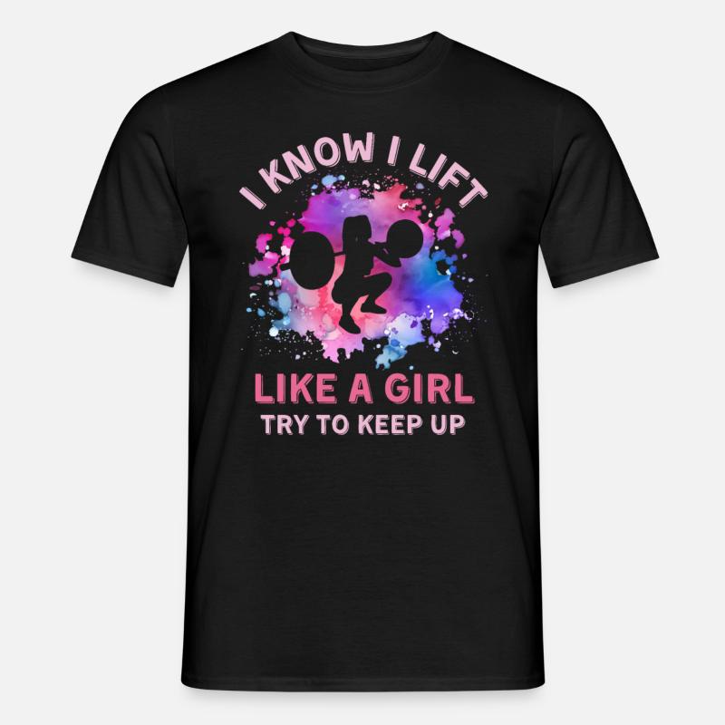 Frauen Gewichtheben Mädchen - Männer T-Shirt - Schwarz
