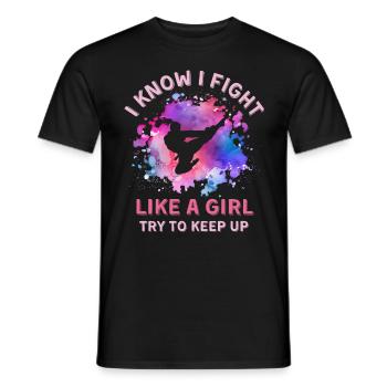 Women Taekwondo Girl - Men's T-Shirt - black - Front - AI Model Male 178 light (178cm)