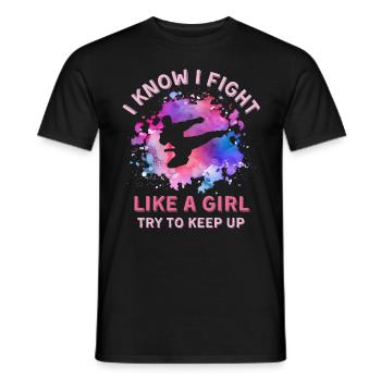 Women Taekwondo Girl - Men's T-Shirt - black - Front - AI Model Male 178 light (178cm)