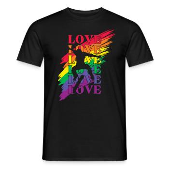 Skater LGBT Pride - Männer T-Shirt - Schwarz - Vorne - AI Model Male 178 light (178cm)