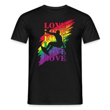 Surfen LGBT Pride - Männer T-Shirt - Schwarz - Vorne - AI Model Male 178 light (178cm)
