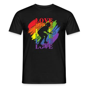 femmes Badminton LGBT Pride - T-shirt homme - noir - Devant - AI Model Male 178 light (178cm)