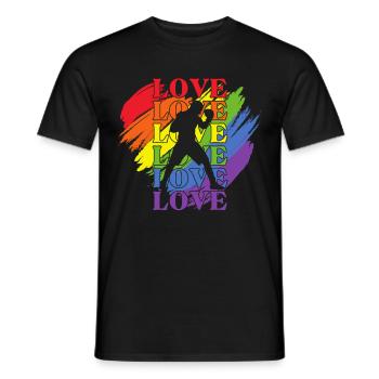 Boxe LGBT Pride - T-shirt homme - noir - Devant - AI Model Male 178 light (178cm)