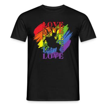Paramoteur LGBT Pride - T-shirt homme - noir - Devant - AI Model Male 178 light (178cm)