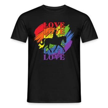 Riding LGBT Pride - Men's T-Shirt - black - Front - AI Model Male 178 light (178cm)