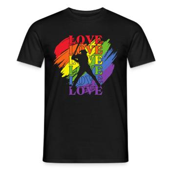 Baseball LGBT Pride - Männer T-Shirt - Schwarz - Vorne - AI Model Male 178 light (178cm)