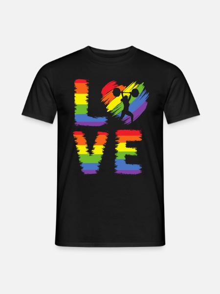Weightlifting LGBT Pride - Men's T-Shirt - black