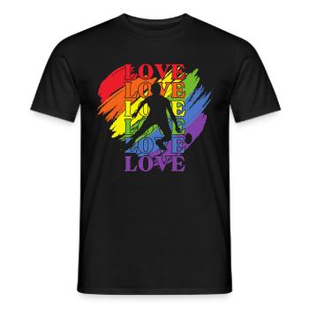 Badminton LGBT Pride - T-shirt homme - noir - Devant - AI Model Male 178 light (178cm)