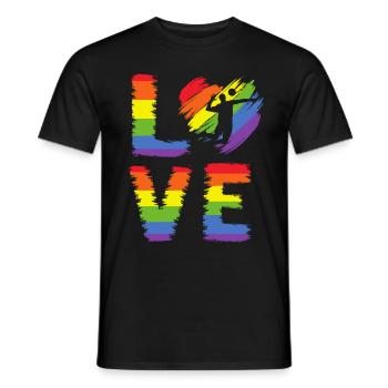 Volleyball LGBT Pride - T-shirt homme - noir - Devant - AI Model Male 178 light (178cm)