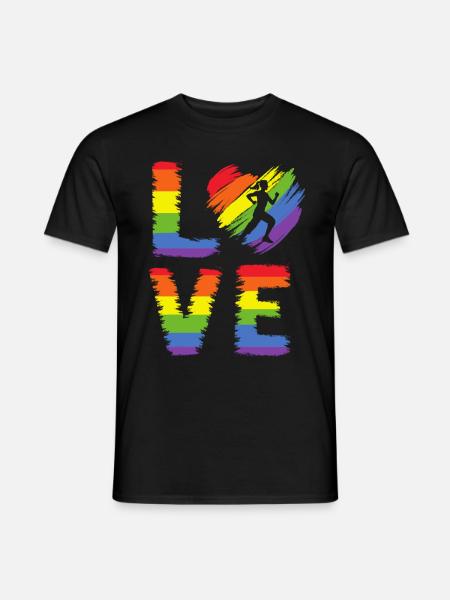 Running LGBT Pride - Men's T-Shirt - black