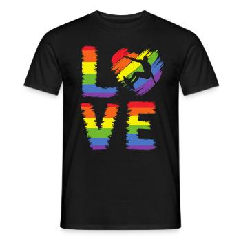Surfen LGBT Pride - Männer T-Shirt - Schwarz - Vorne - AI Model Male 178 light (178cm)
