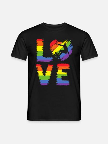 Surfer LGBT Pride - T-shirt homme - noir
