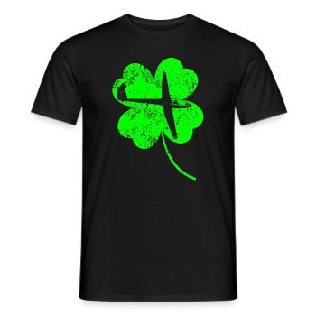 Vol à voile trèfle de la Saint-Patrick - T-shirt homme - noir - Devant - AI Model Male 178 light (178cm)