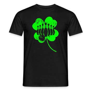Bowling Trèfle de la Saint-Patrick - T-shirt homme - noir - Devant - AI Model Male 178 light (178cm)