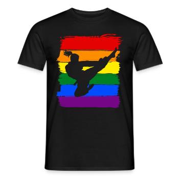 Frauen Taekwondo LGBT - Männer T-Shirt - Schwarz - Vorne - AI Model Male 178 light (178cm)