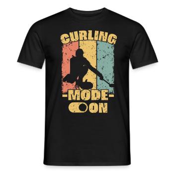 Eisstockschießen retro - Männer T-Shirt - Schwarz - Vorne - AI Model Male 178 light (178cm)