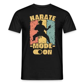 Karate Retro - Männer T-Shirt - Schwarz - Vorne - AI Model Male 178 light (178cm)