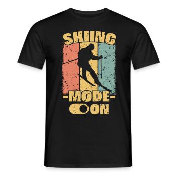 Ski rétro - T-shirt homme - noir - Devant - AI Model Male 178 light (178cm)