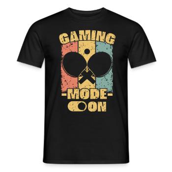 Tennis de table rétro - T-shirt homme - noir - Devant - AI Model Male 178 light (178cm)