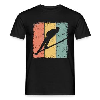 Skisprung-Retro - Männer T-Shirt - Schwarz - Vorne - AI Model Male 178 light (178cm)