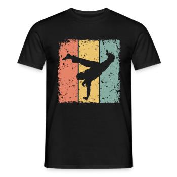 Capoeira retro - Men's T-Shirt - black - Front - AI Model Male 178 light (178cm)