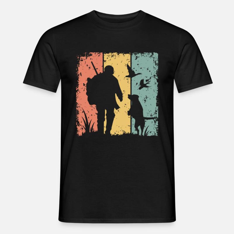 Jagd retro - Männer T-Shirt - Schwarz