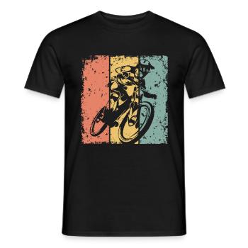 Biking retro - Men's T-Shirt - black - Front - AI Model Male 178 light (178cm)