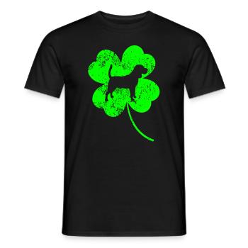 Basset-hound St.Patrick's day Shamrock - Männer T-Shirt - Schwarz - Vorne - AI Model Male 178 light (178cm)