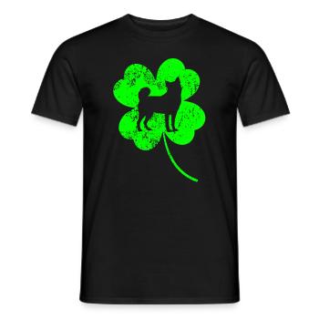 Akita St.Patrick's day Shamrock - Männer T-Shirt - Schwarz - Vorne - AI Model Male 178 light (178cm)